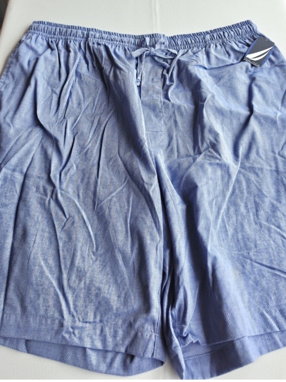 Nautica Men's Plaid Sleep Shorts Size Large NWT Blue/Green Pajama Lounge